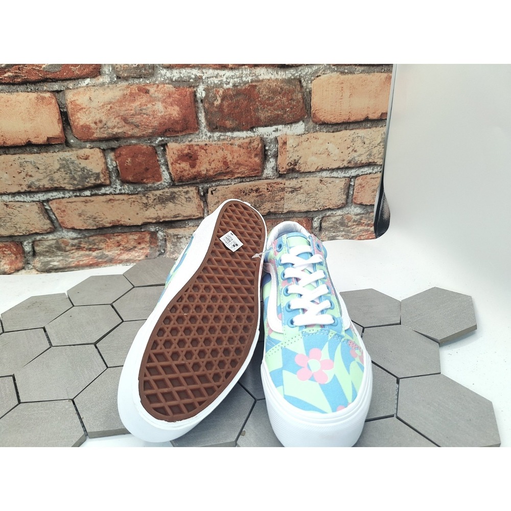 Vans Old Skool Stacked 2in Platform 70s Groovy Floral Checkerboard Women 5.5 /4Y - Picture 8 of 11